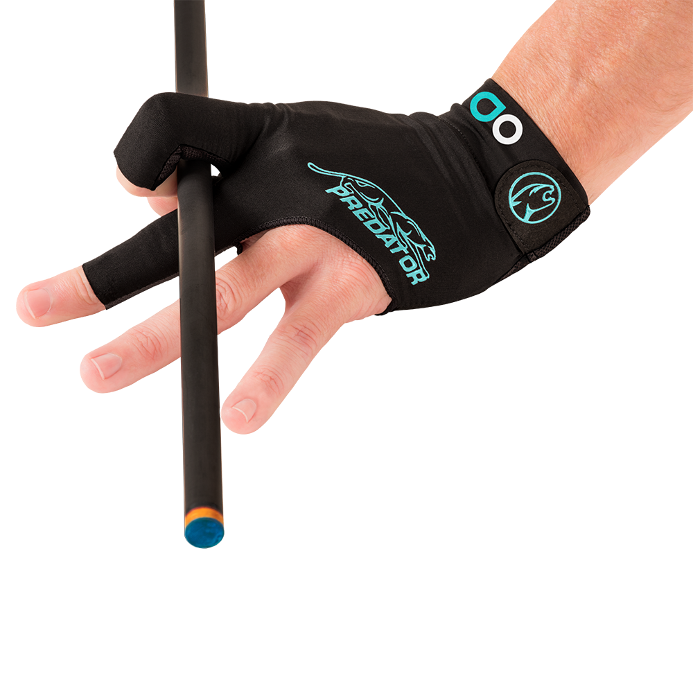 PREDATOR ALBIN OUSCHAN SECOND SKIN BLACK/TEAL BILLIARD GLOVE - LEFT HAND ONLY