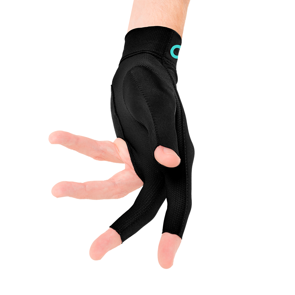 PREDATOR ALBIN OUSCHAN SECOND SKIN BLACK/TEAL BILLIARD GLOVE - LEFT HAND ONLY