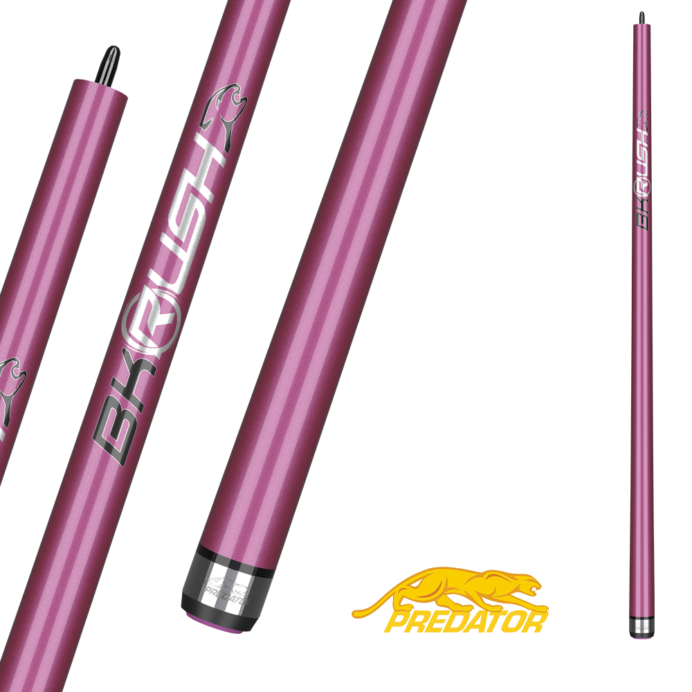 PREDATOR BK RUSH CUE PINK/SILVER UNI-LOC QUICK RELEASE NO-WRAP 18.5OZ - LIMITED EDITION