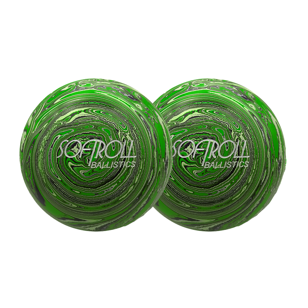 SOFTROLL BALLISTICS  SMALL BOWLING BALLS - GREEN/WHITE/BLACK