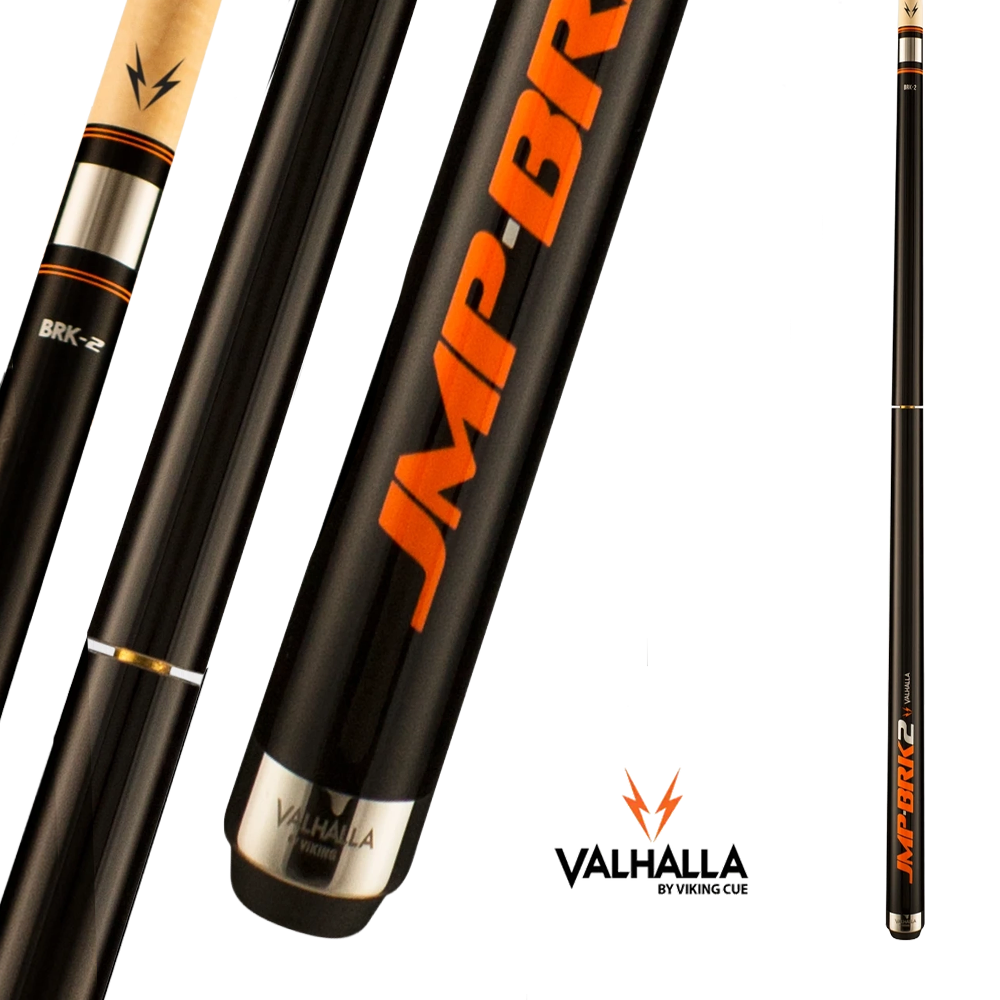 VIKING VALHALLA VA-JMPBRK2 BREAK/JUMP CUE - BLACK/ORANGE 13MM 19OZ