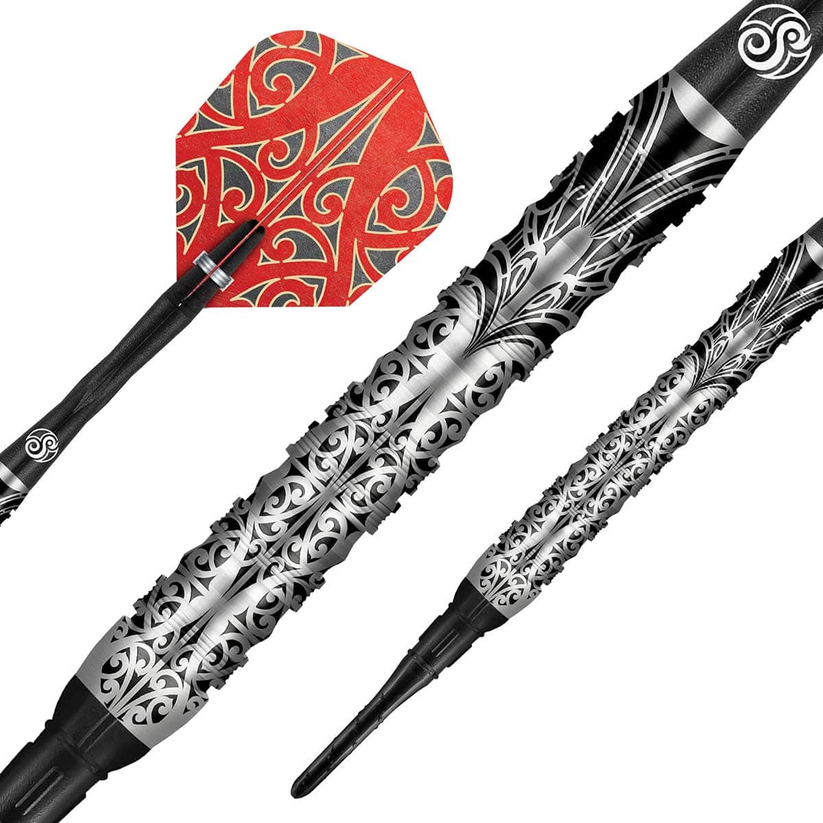 SHOT WARRIOR TAIAHA SOFT TIP DART SET - 90% TUNGSTEN BARRELS
