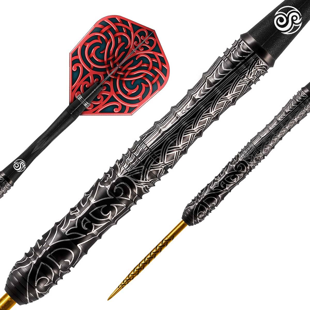 SHOT WARRIOR KAPENE STEEL TIP DART SET - 90% TUNGSTEN BARRELS