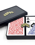 COPAG JEU DE CARTES BRIDGE EN PLASTIQUE MODÈLE 1546 JUMBO ROUGE ET BLEU