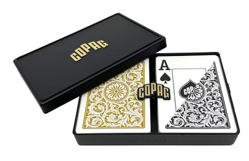 JEU DE CARTE COPAG POKER PLASTIQUE 1546 JUMBO NOIR/OR