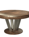 LA CONDO STAINLESS ROUND GAME TABLE