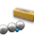 ENSEMBLE DE TROIS BOULES DE PÉTANQUE OBUT LOISIR INOX SIDE