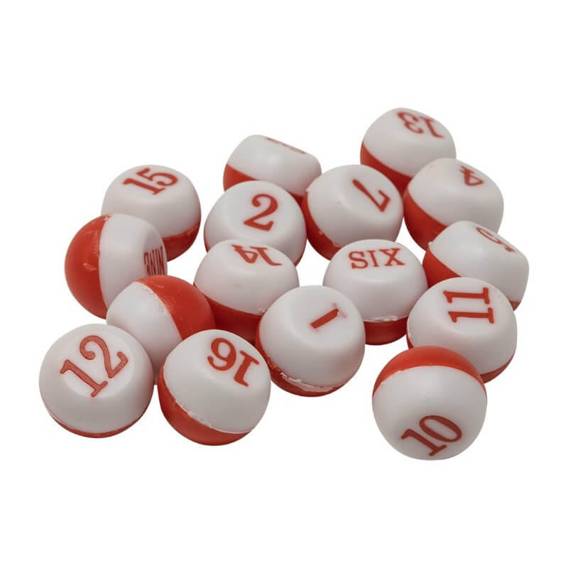 PLASTIC TALLY BALL SET RED/WHITE